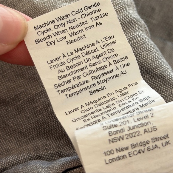 Pottery Barn Two Gray 100% Linen Pillow Shams 26in x 20in - Picture 7 of 10